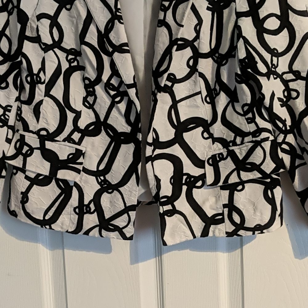 Investments Petites black white jacket blazer - Picture 2 of 5